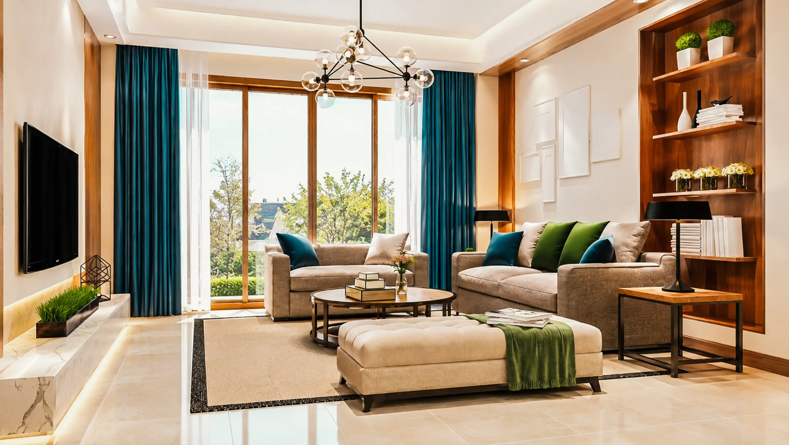 Nexus Square contemporary living area