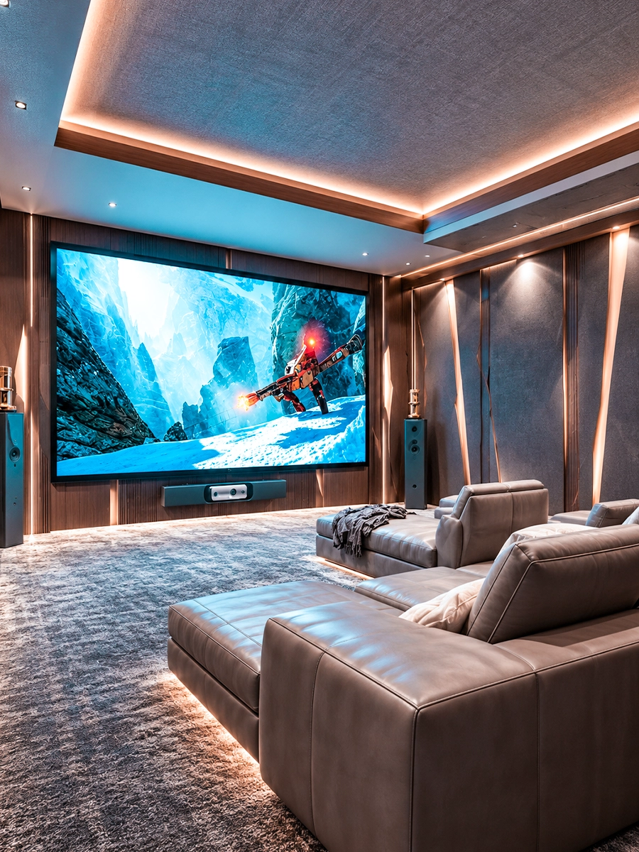 Private cinema amenity at Nexus Square in Blue World City Islamabad