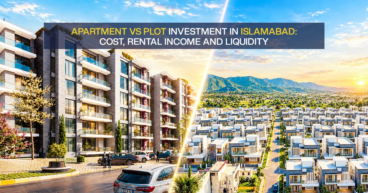 Apartment vs Plot Investment in Islamabad: Cost, Rental Income and Liquidity